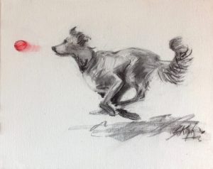 charcoal on canvas 24x30